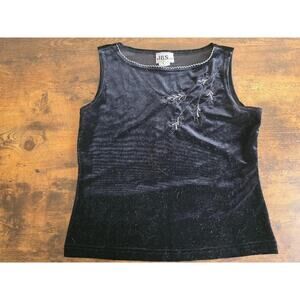 🖤 Y2K Black Velvet Embroidered Top | J.B.S. Ltd.